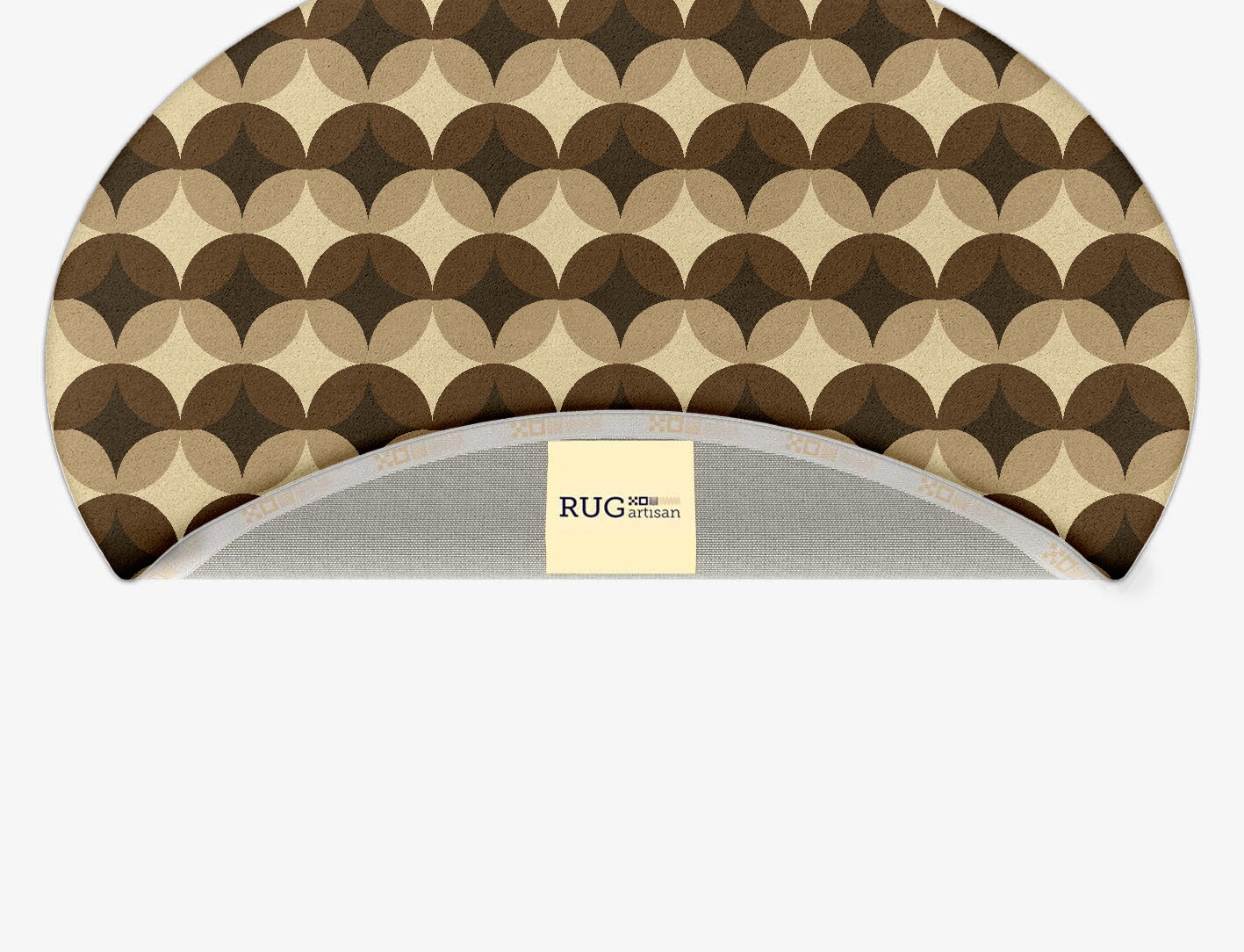 Light Shadows Geometric Oval Hand Tufted Pure Wool Custom Rug by Rug Artisan