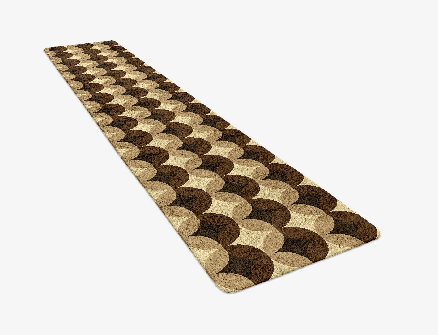 Light Shadows Geometric Runner Hand Tufted Bamboo Silk Custom Rug by Rug Artisan