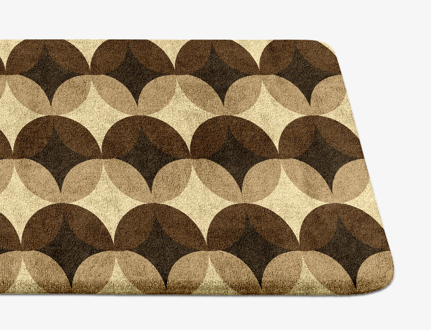 Light Shadows Geometric Runner Hand Tufted Bamboo Silk Custom Rug by Rug Artisan