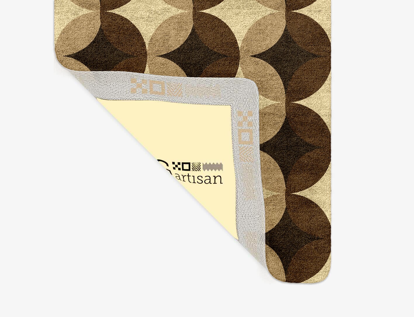 Light Shadows Geometric Runner Hand Tufted Bamboo Silk Custom Rug by Rug Artisan