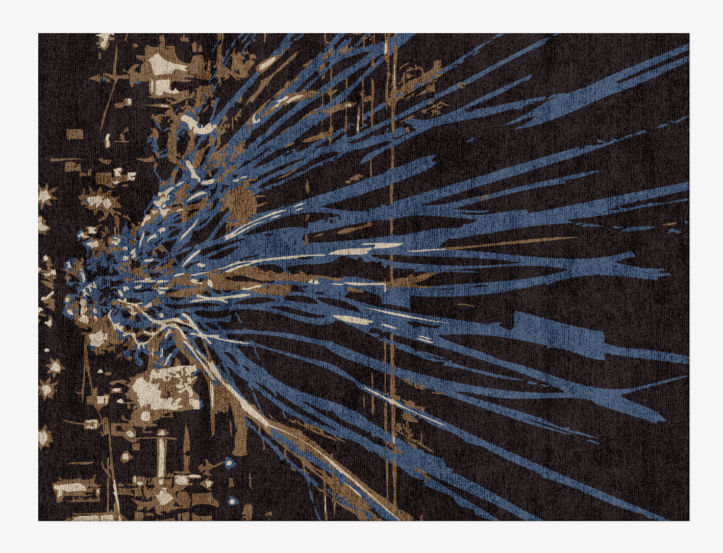 Lightfall Abstract Rectangle Hand Knotted Bamboo Silk Custom Rug by Rug Artisan