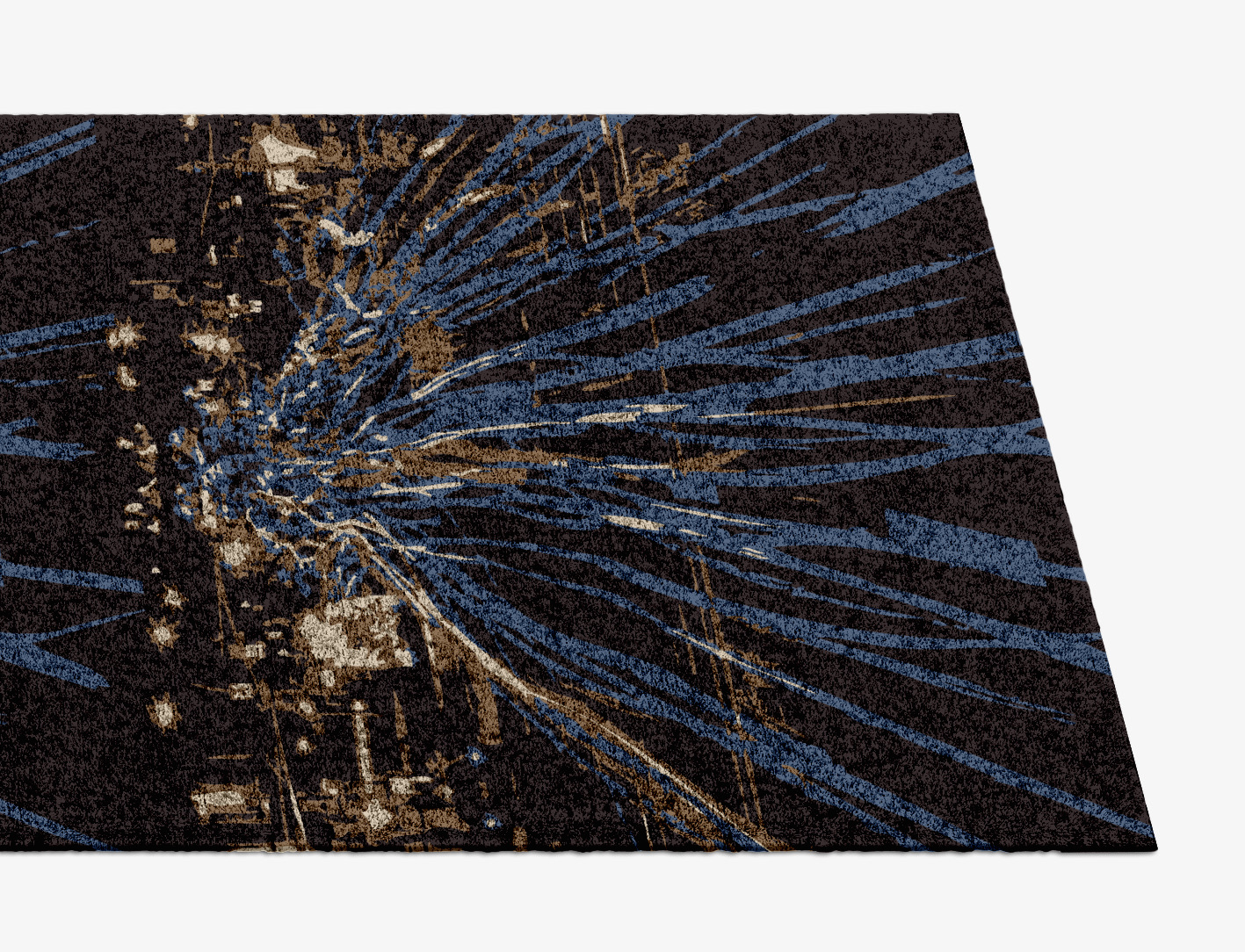Lightfall Abstract Runner Hand Knotted Bamboo Silk Custom Rug by Rug Artisan