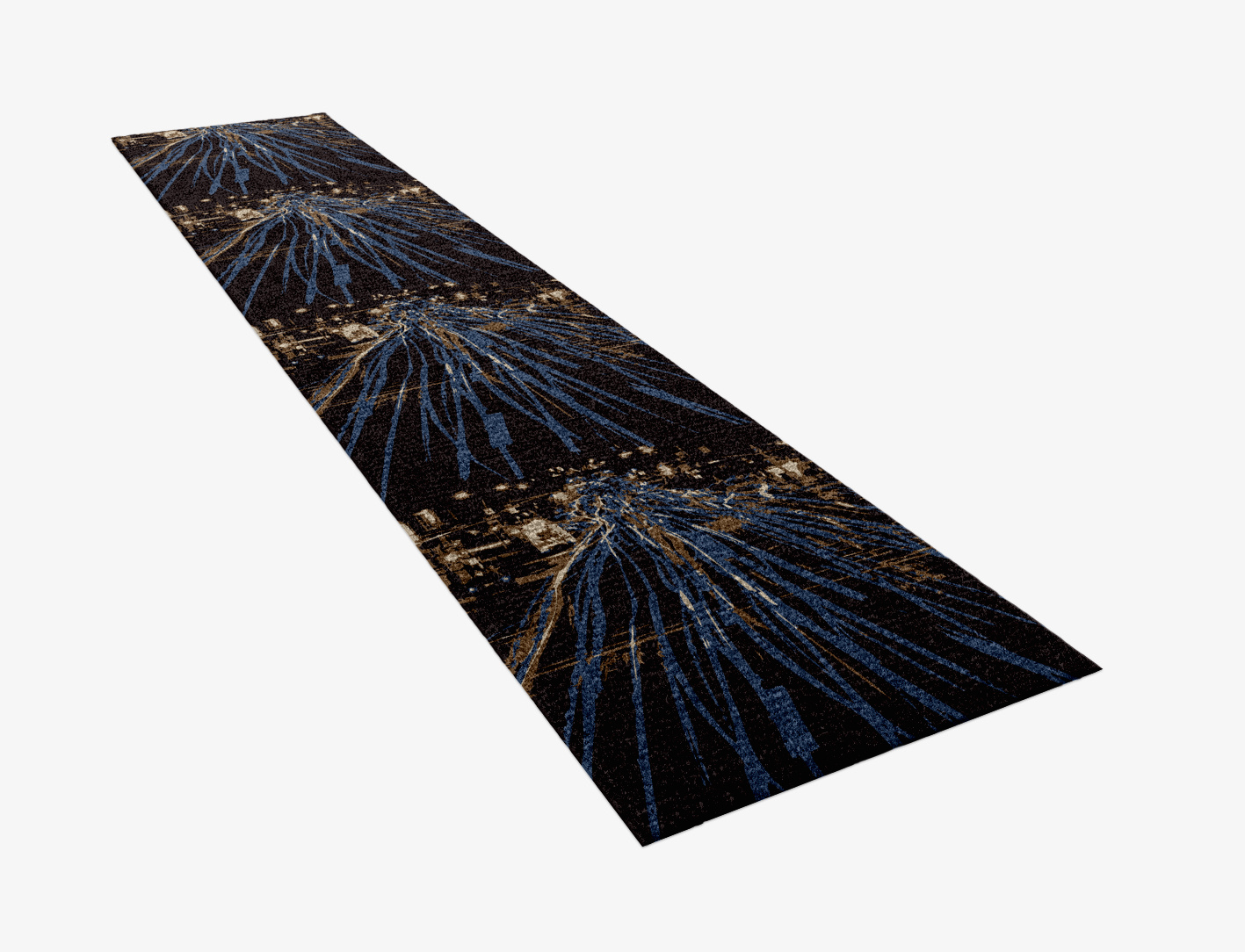 Lightfall Abstract Runner Hand Knotted Tibetan Wool Custom Rug by Rug Artisan