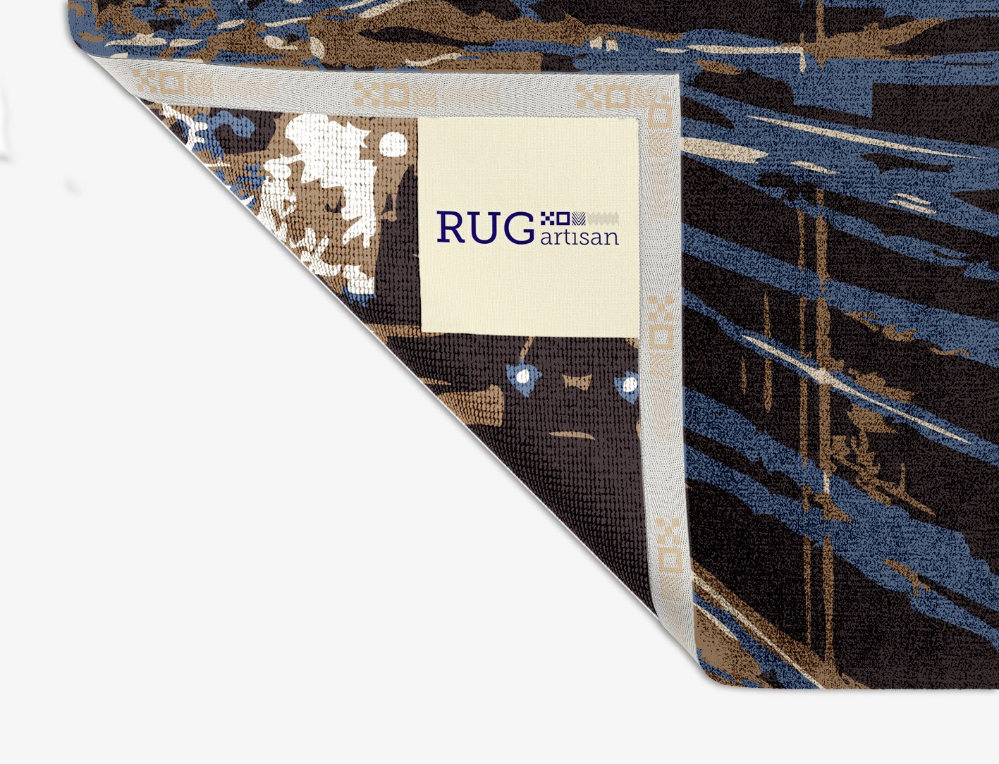 Lightfall Abstract Square Hand Knotted Bamboo Silk Custom Rug by Rug Artisan