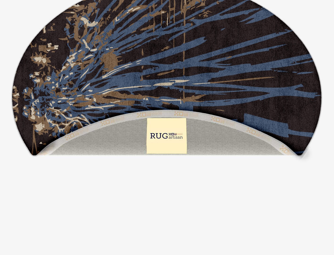 Lightfall Abstract Oval Hand Tufted Bamboo Silk Custom Rug by Rug Artisan