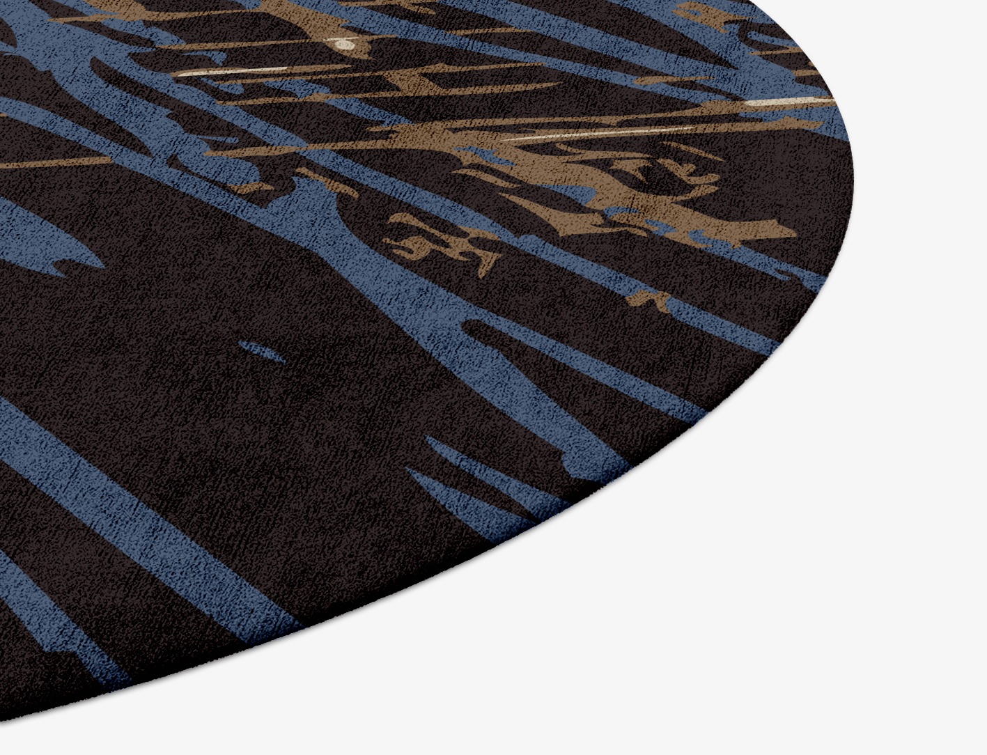 Lightfall Abstract Round Hand Tufted Bamboo Silk Custom Rug by Rug Artisan