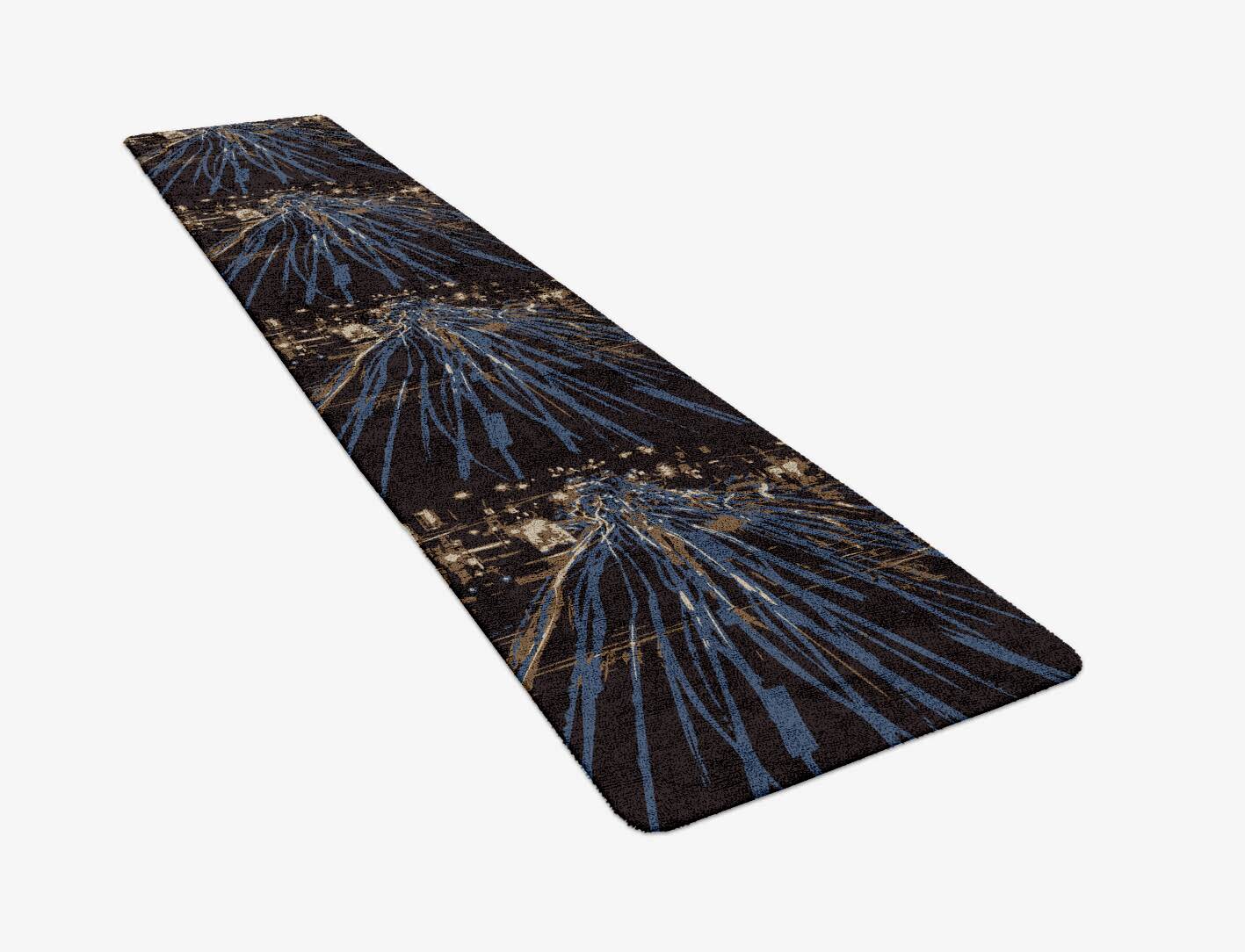 Lightfall Abstract Runner Hand Tufted Bamboo Silk Custom Rug by Rug Artisan