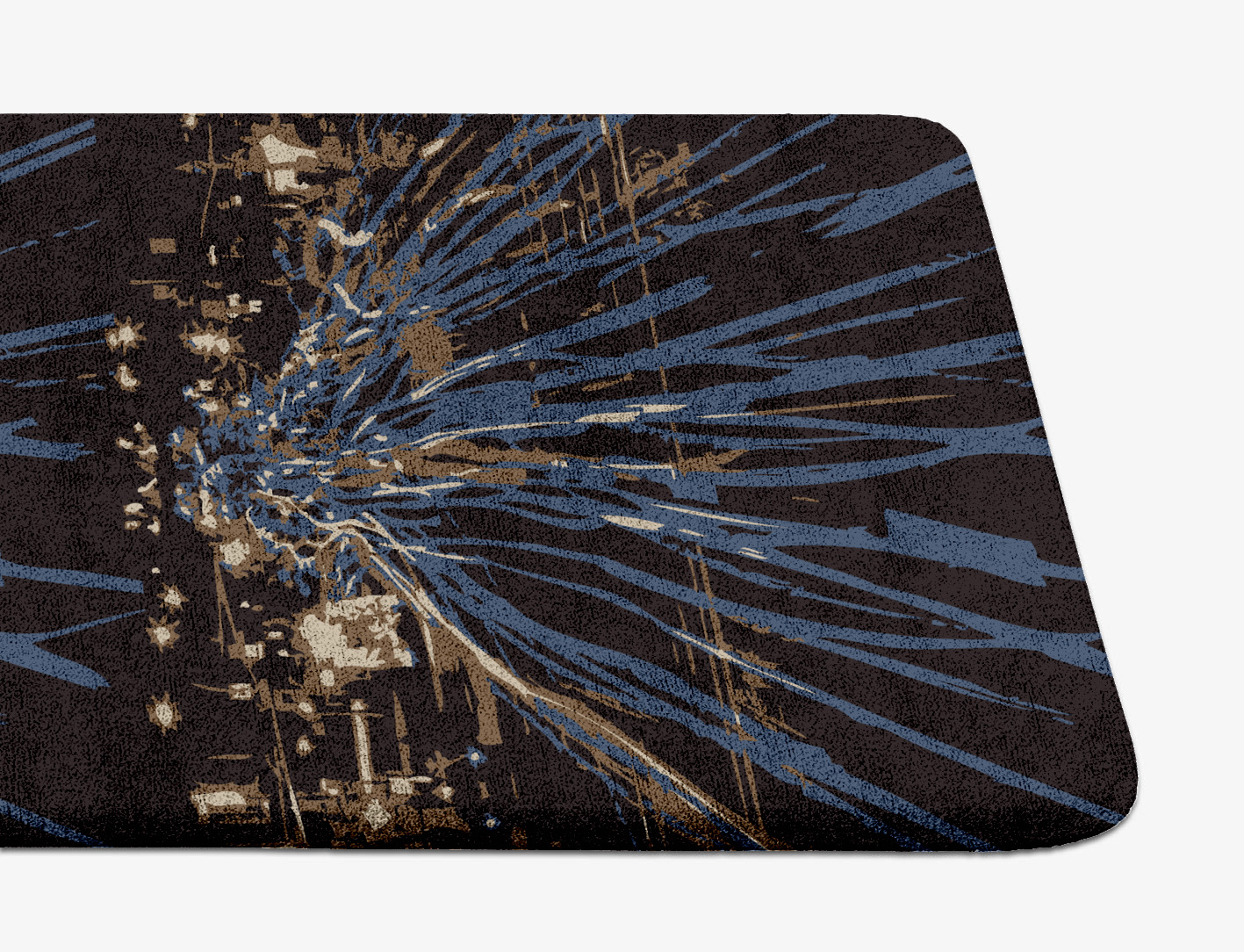 Lightfall Abstract Runner Hand Tufted Bamboo Silk Custom Rug by Rug Artisan