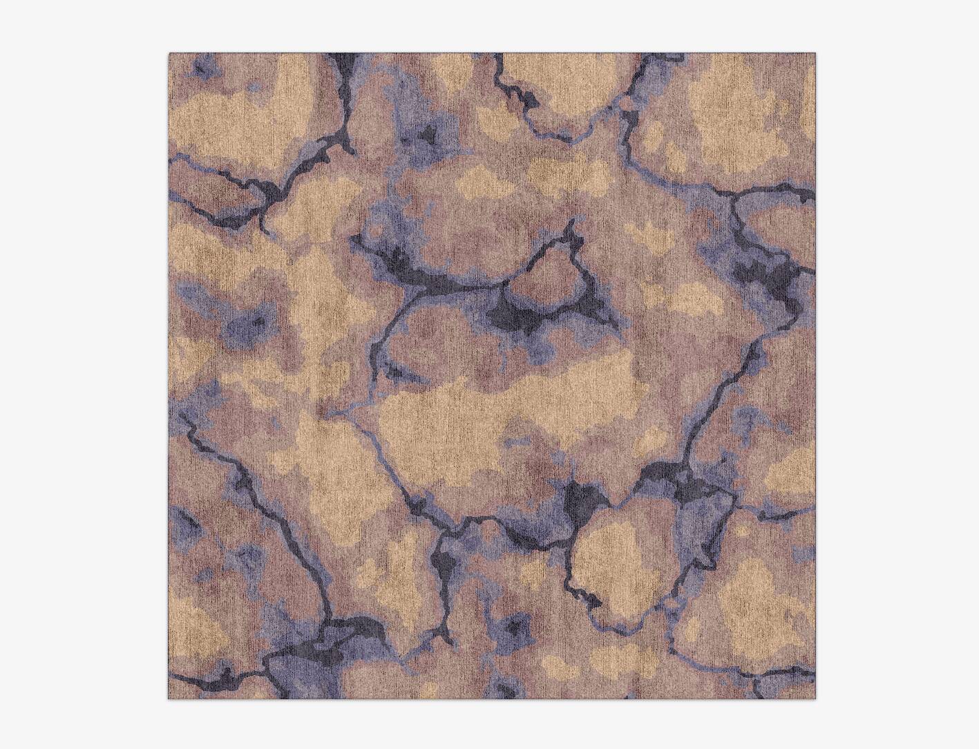 Lightning Surface Art Square Hand Knotted Bamboo Silk Custom Rug by Rug Artisan