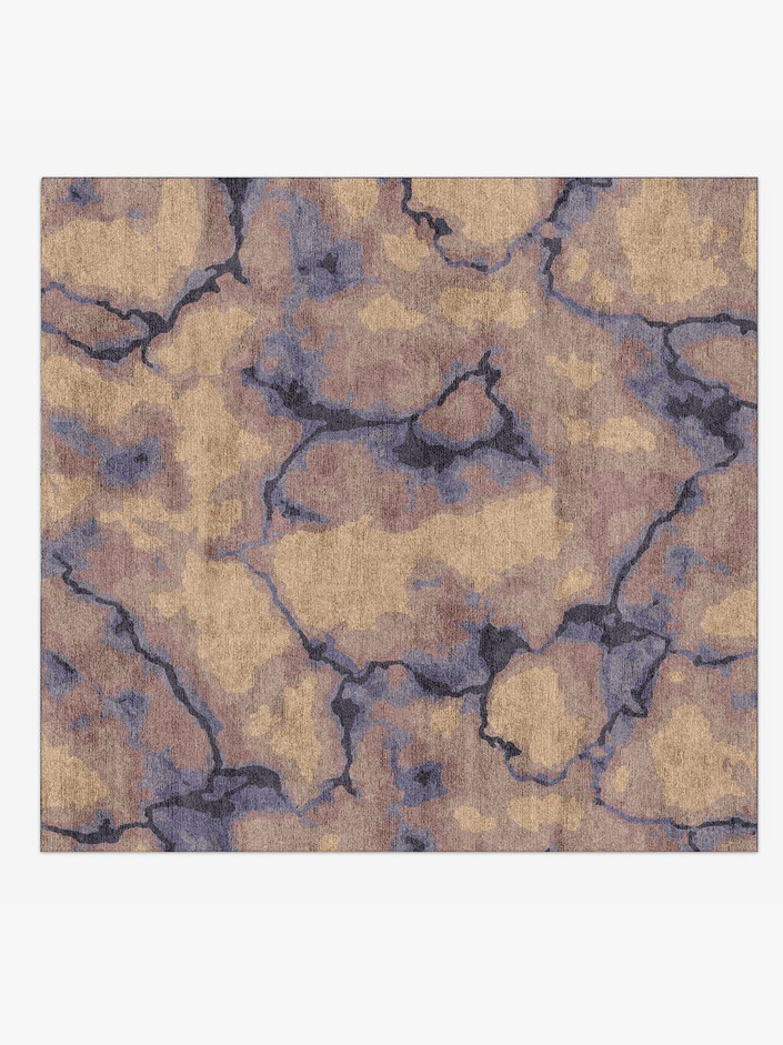 Lightning Surface Art Square Hand Knotted Bamboo Silk Custom Rug by Rug Artisan