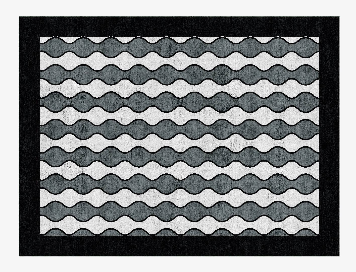 Lights Strings Monochrome Rectangle Hand Knotted Bamboo Silk Custom Rug by Rug Artisan