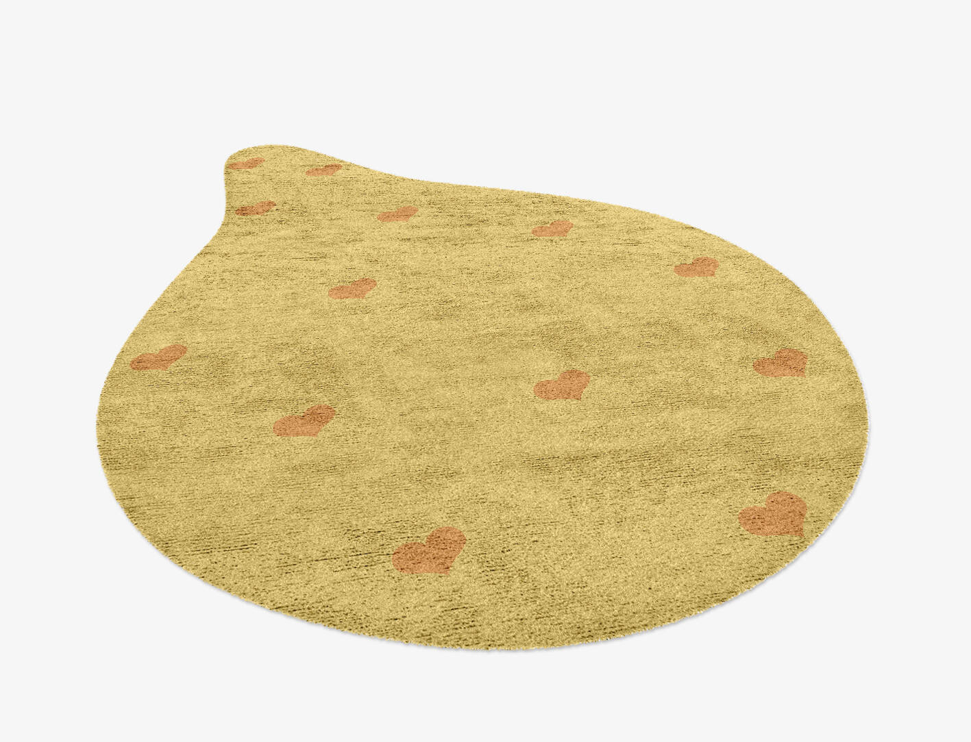 Lil Hearts Kids Drop Hand Knotted Bamboo Silk Custom Rug by Rug Artisan