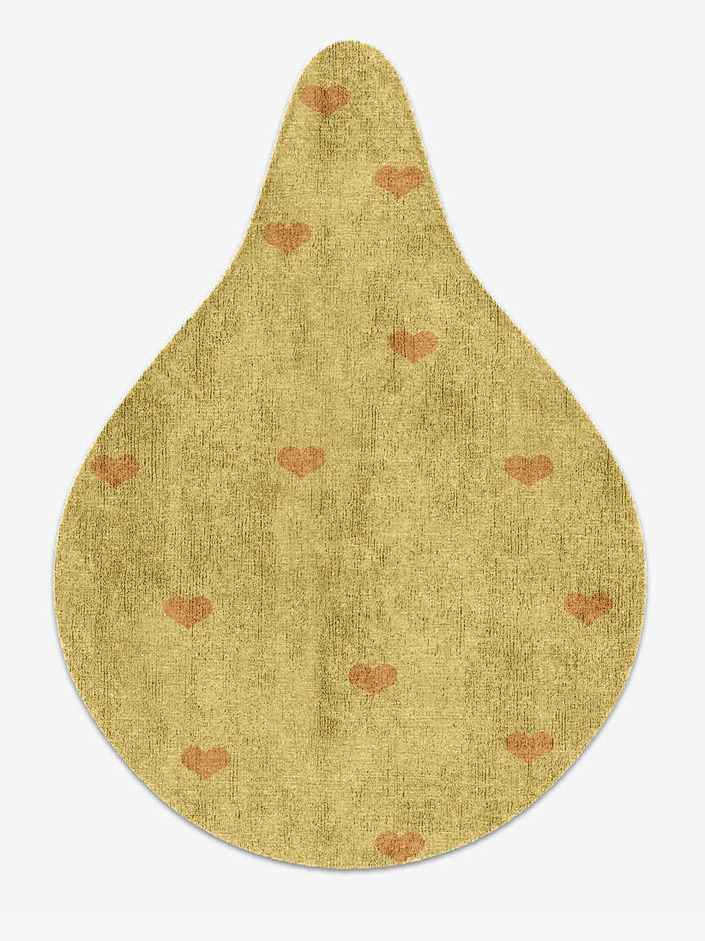 Lil Hearts Kids Drop Hand Knotted Bamboo Silk Custom Rug by Rug Artisan
