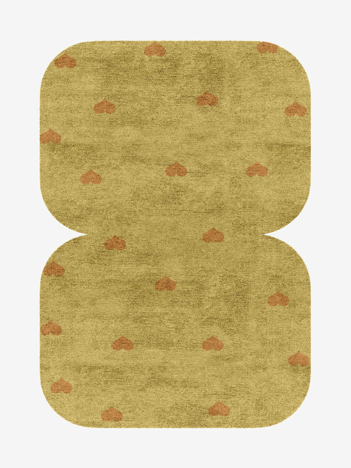 Lil Hearts Kids Eight Hand Knotted Bamboo Silk Custom Rug by Rug Artisan