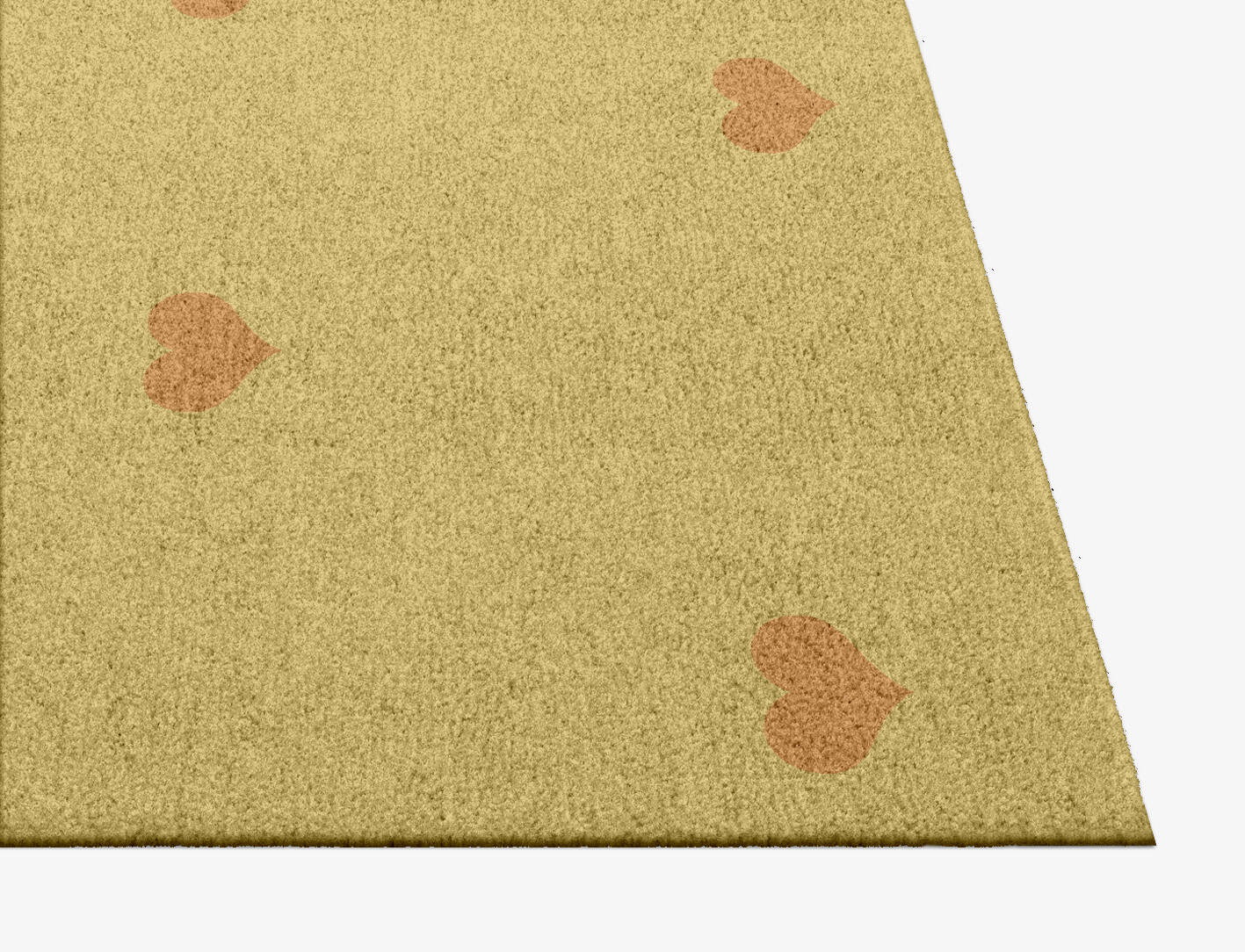 Lil Hearts Kids Square Hand Knotted Tibetan Wool Custom Rug by Rug Artisan