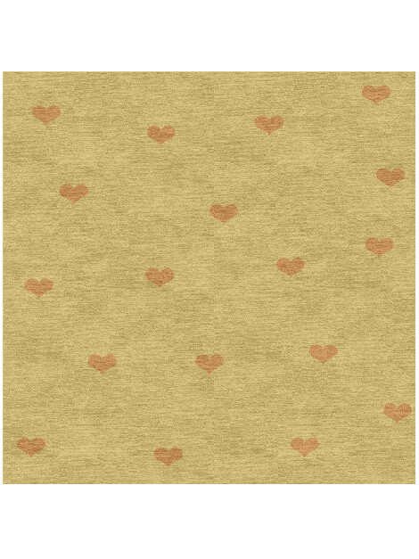 Lil Hearts Kids Square Hand Knotted Tibetan Wool Custom Rug by Rug Artisan