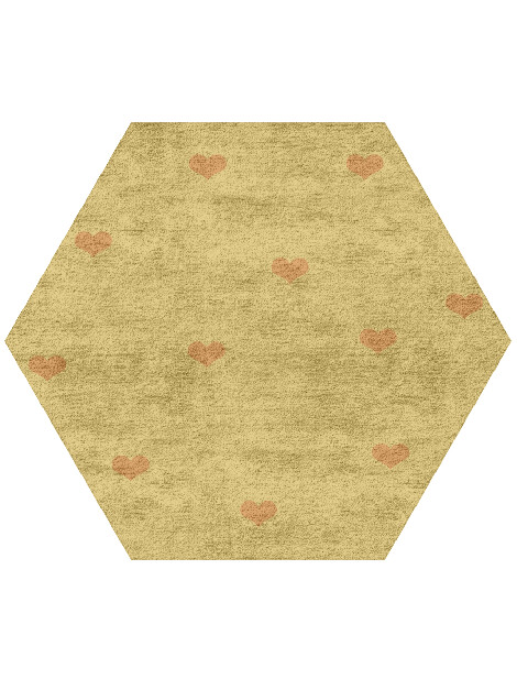 Lil Hearts Kids Hexagon Hand Tufted Bamboo Silk Custom Rug by Rug Artisan