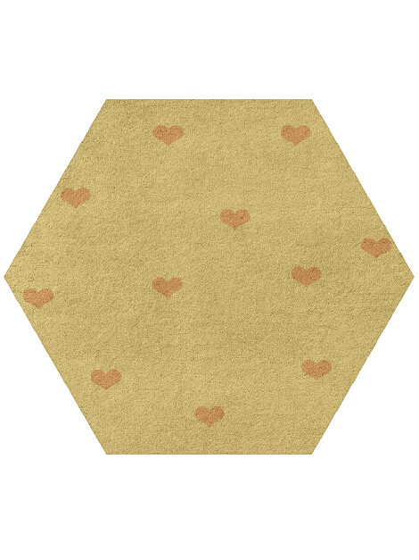 Lil Hearts Kids Hexagon Hand Tufted Pure Wool Custom Rug by Rug Artisan