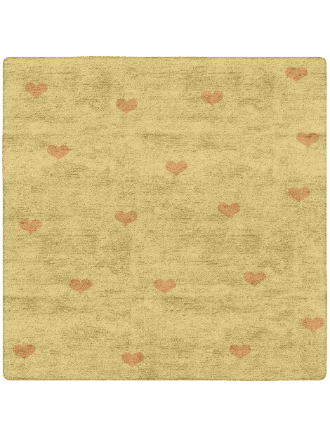 Lil Hearts Kids Square Hand Tufted Bamboo Silk Custom Rug by Rug Artisan