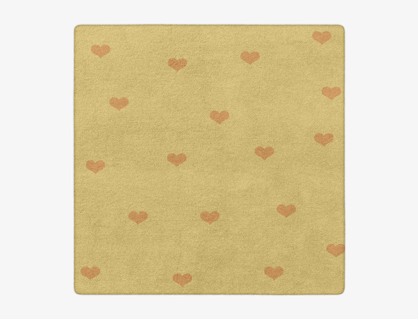 Lil Hearts Kids Square Hand Tufted Pure Wool Custom Rug by Rug Artisan