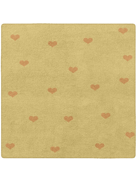 Lil Hearts Kids Square Hand Tufted Pure Wool Custom Rug by Rug Artisan