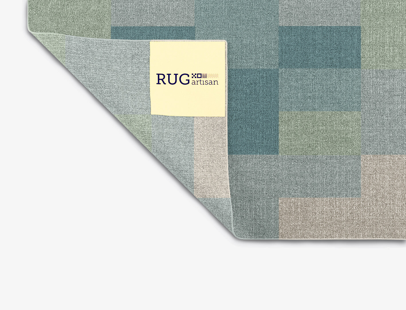 Lilac Geometric Rectangle Flatweave New Zealand Wool Custom Rug by Rug Artisan