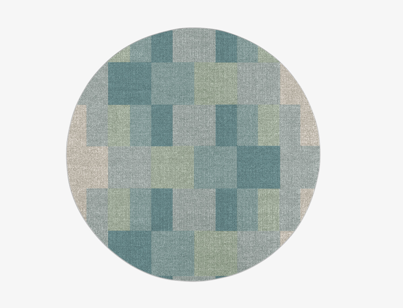 Lilac Geometric Round Flatweave New Zealand Wool Custom Rug by Rug Artisan