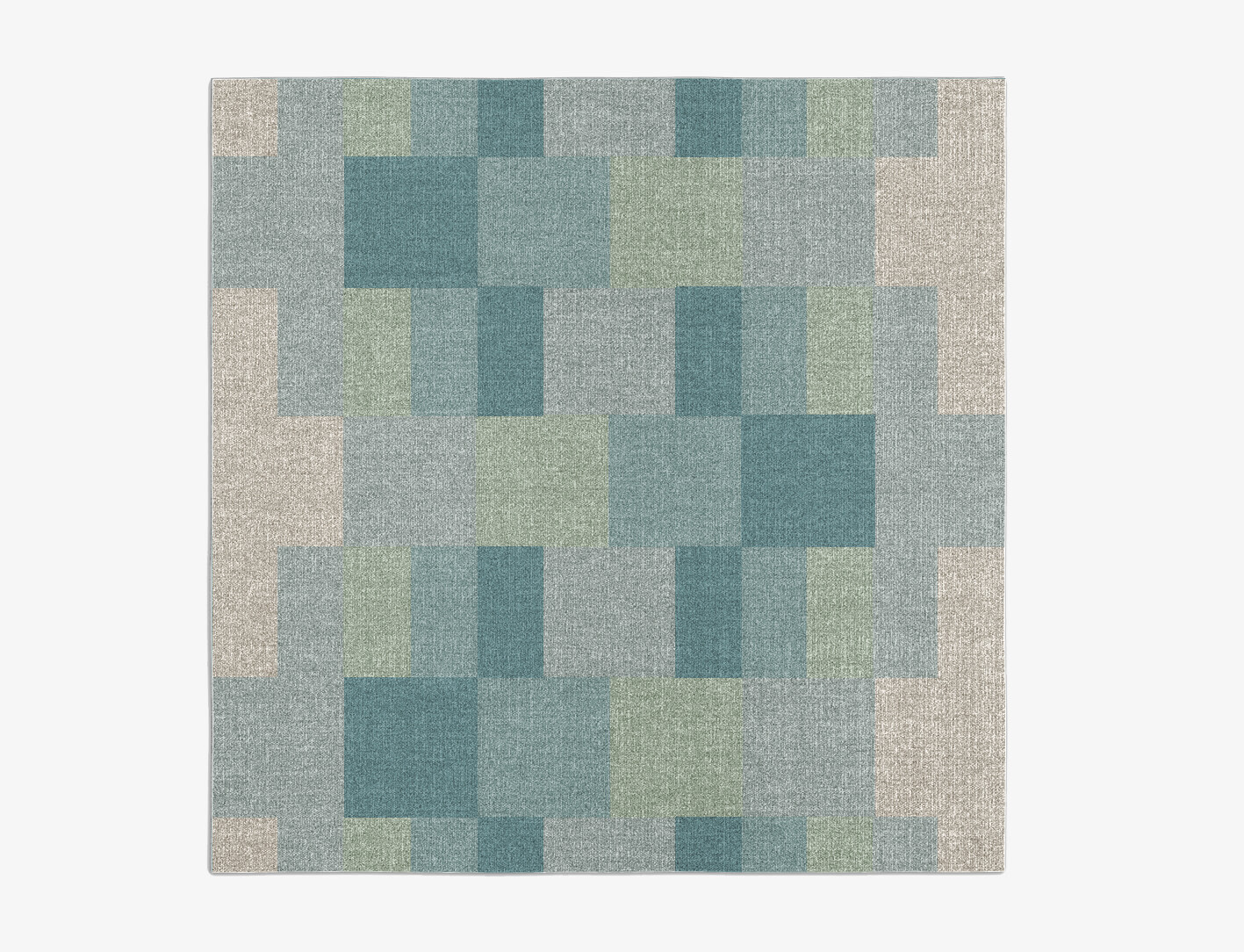 Lilac Geometric Square Flatweave New Zealand Wool Custom Rug by Rug Artisan