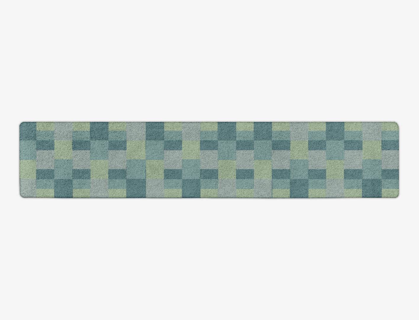Lilac Geometric Runner Hand Tufted Pure Wool Custom Rug by Rug Artisan