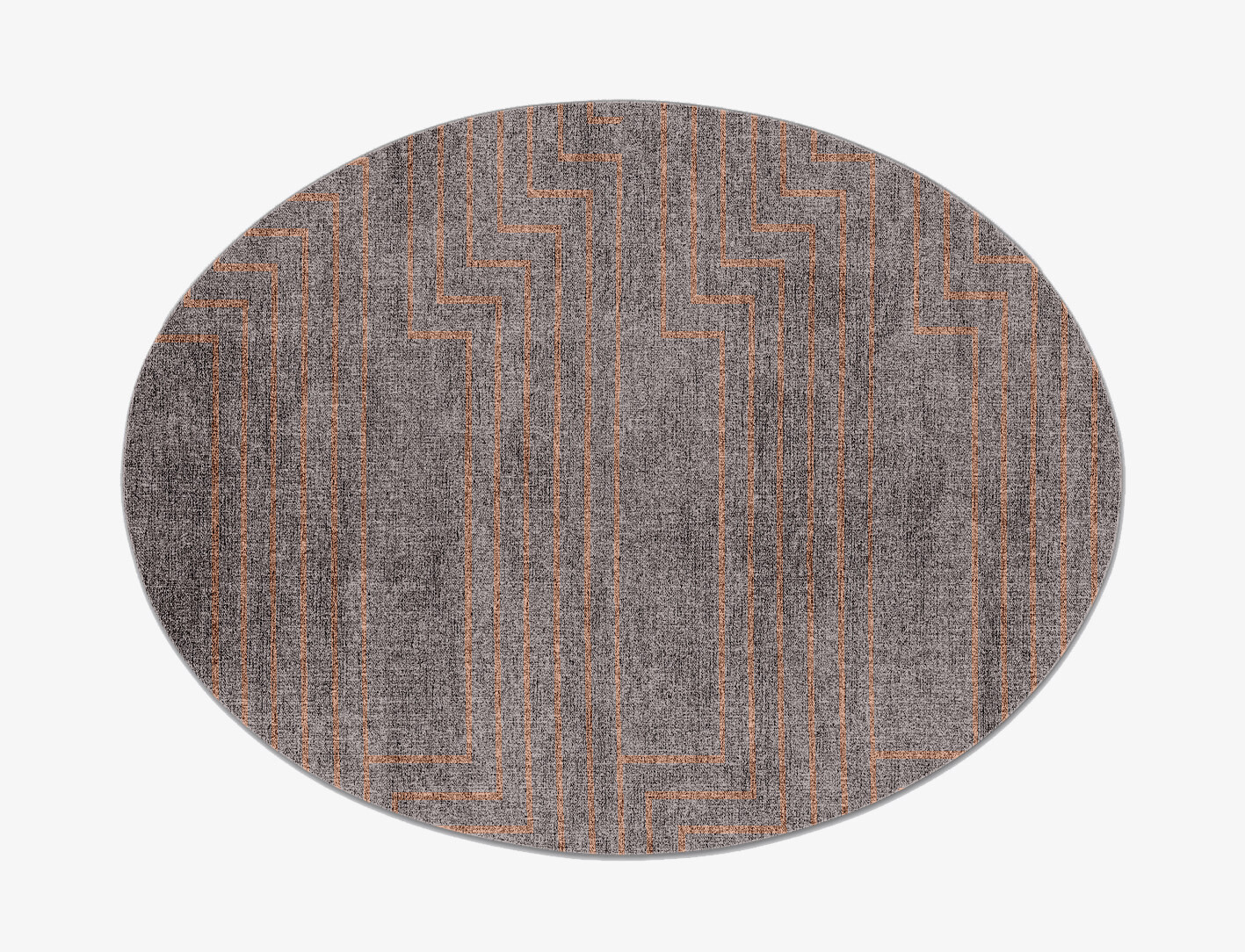 Lilt Minimalist Oval Flatweave Bamboo Silk Custom Rug by Rug Artisan