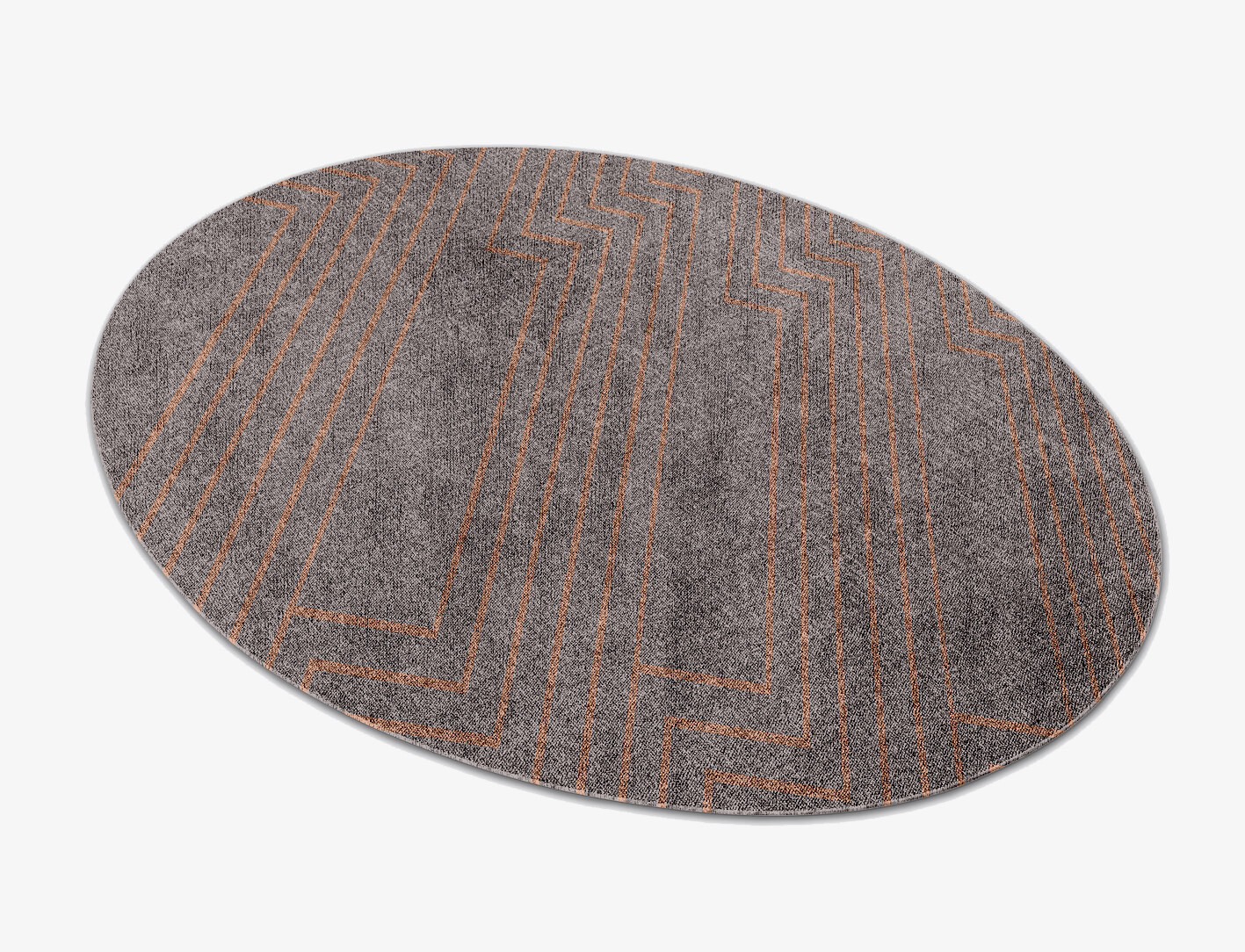 Lilt Minimalist Oval Flatweave Bamboo Silk Custom Rug by Rug Artisan