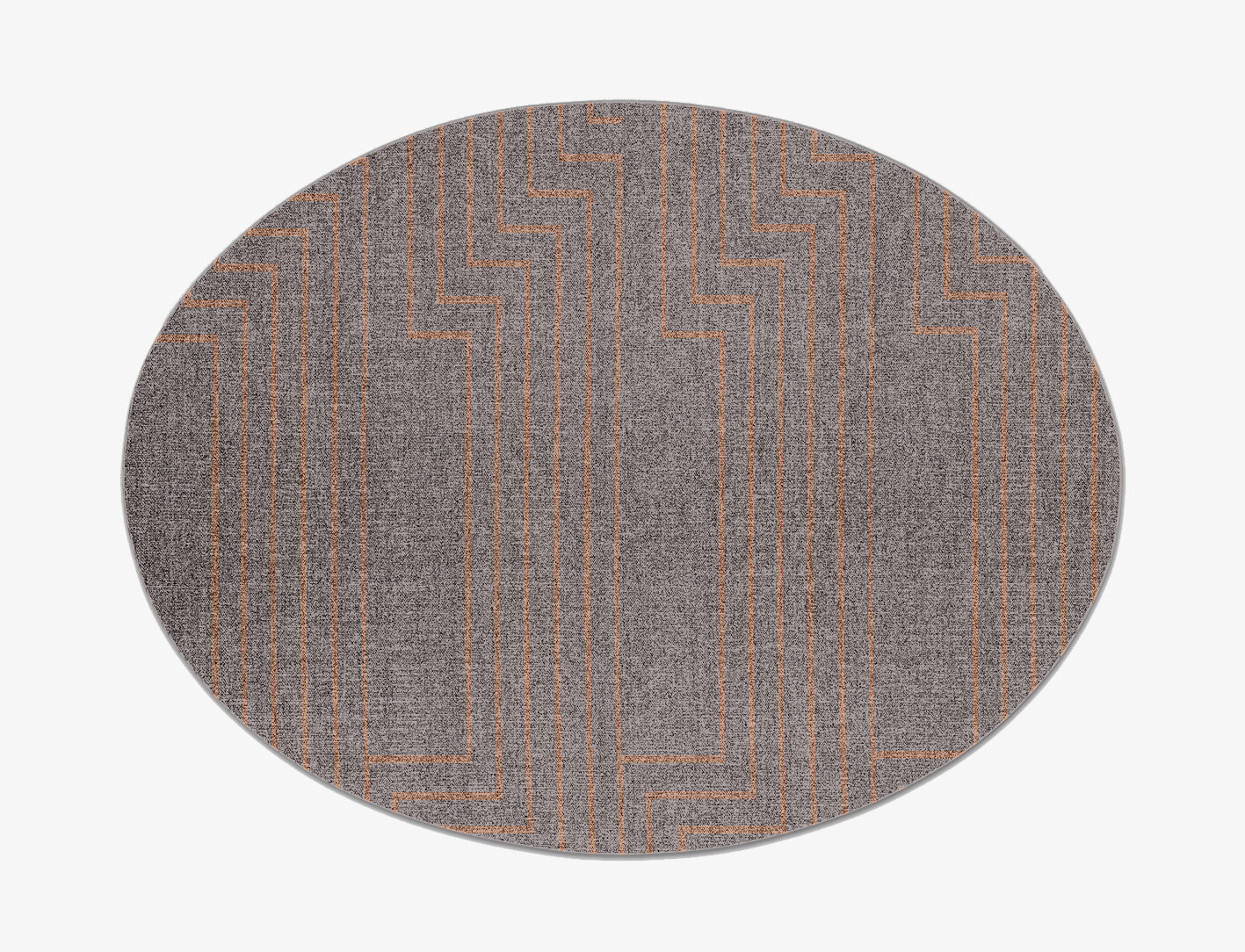 Lilt Minimalist Oval Flatweave New Zealand Wool Custom Rug by Rug Artisan