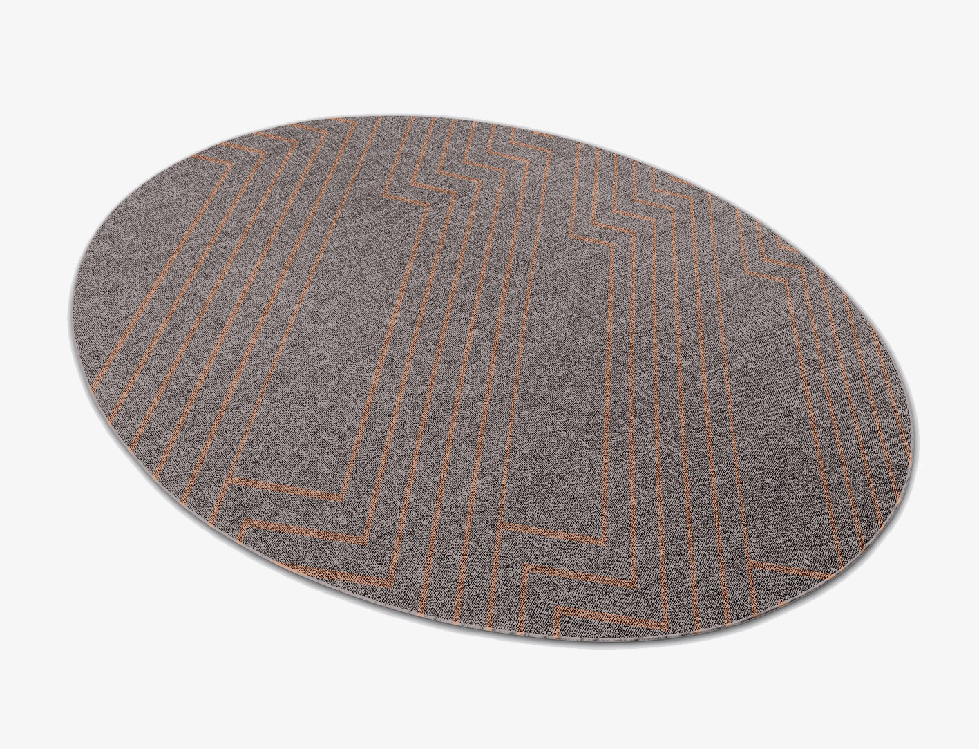 Lilt Minimalist Oval Flatweave New Zealand Wool Custom Rug by Rug Artisan