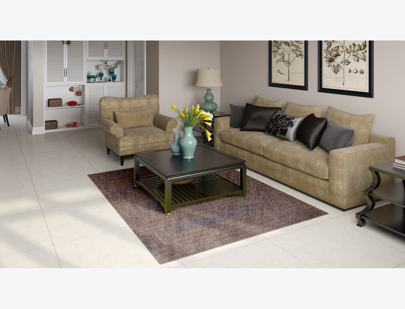 Lilt Minimalist Rectangle Flatweave Bamboo Silk Custom Rug by Rug Artisan