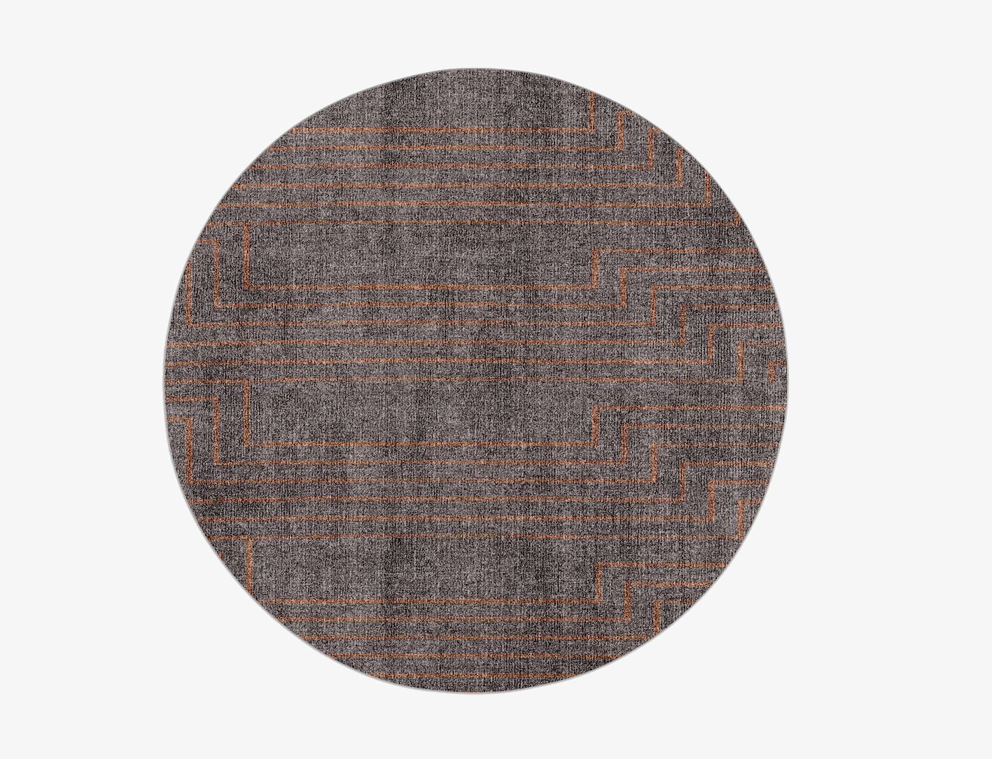 Lilt Minimalist Round Flatweave Bamboo Silk Custom Rug by Rug Artisan