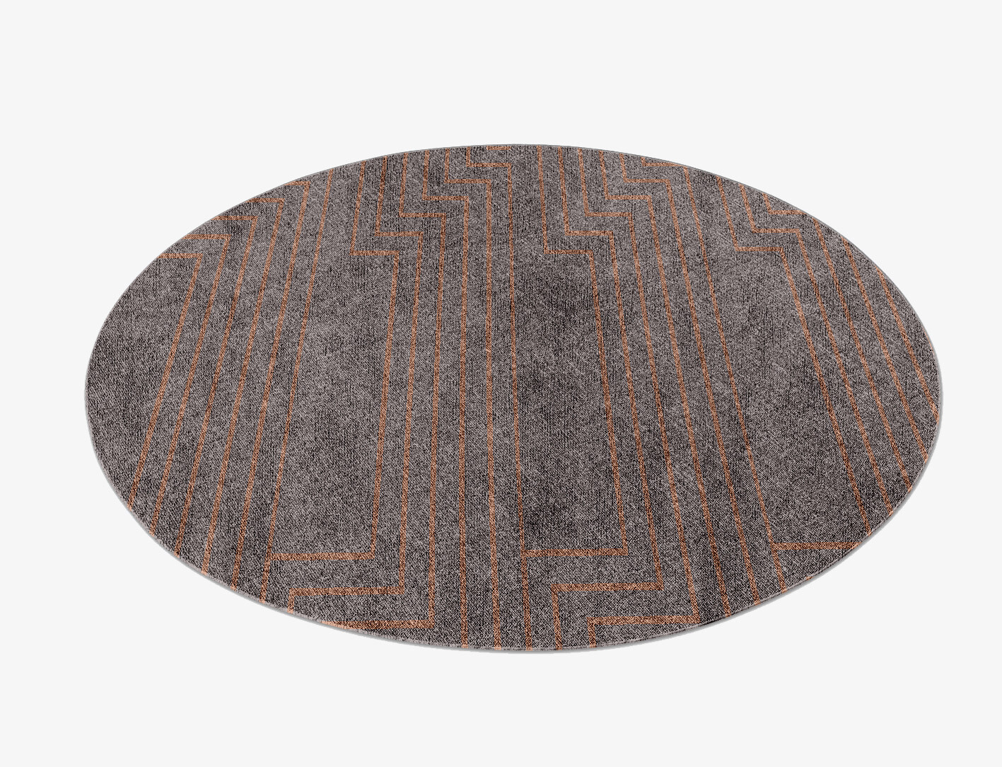 Lilt Minimalist Round Flatweave Bamboo Silk Custom Rug by Rug Artisan