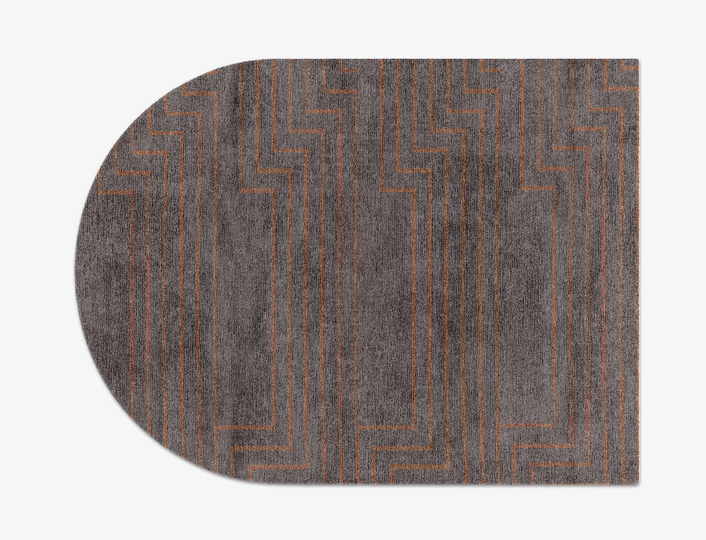 Lilt Minimalist Arch Hand Knotted Bamboo Silk Custom Rug by Rug Artisan