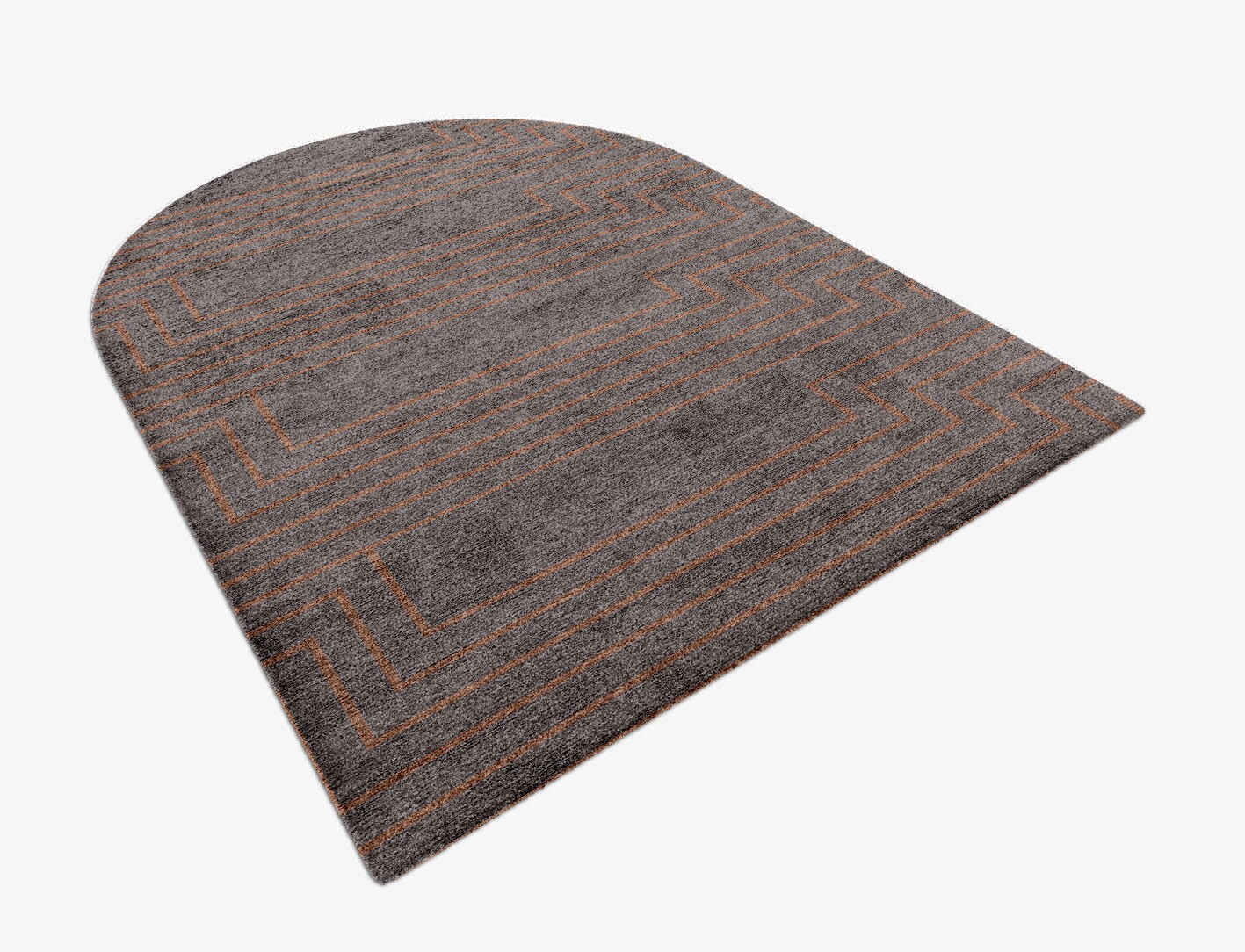 Lilt Minimalist Arch Hand Knotted Bamboo Silk Custom Rug by Rug Artisan