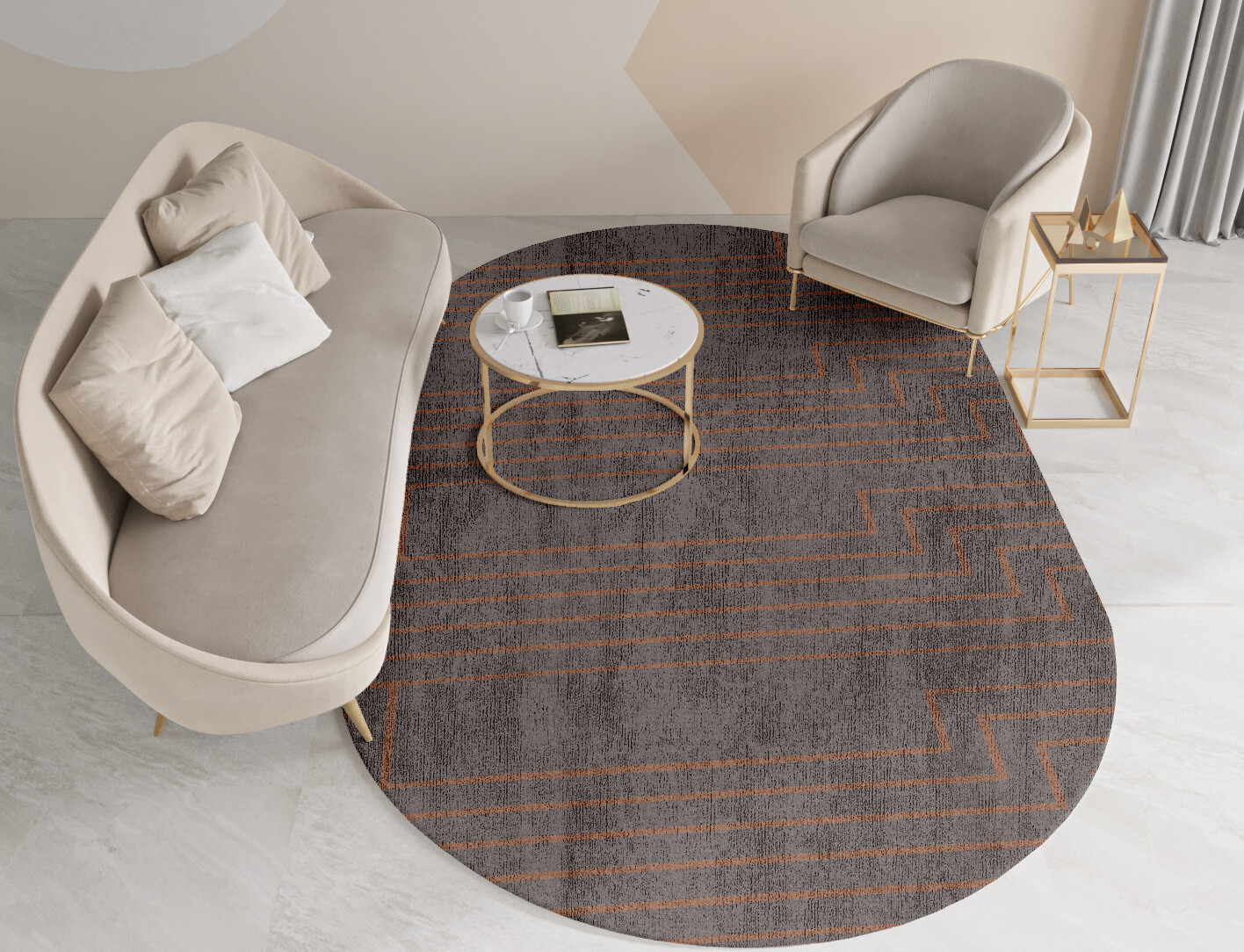 Lilt Minimalist Capsule Hand Knotted Bamboo Silk Custom Rug by Rug Artisan