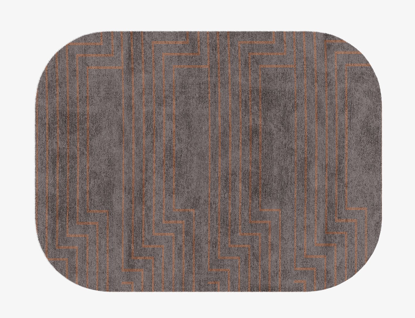 Lilt Minimalist Oblong Hand Knotted Bamboo Silk Custom Rug by Rug Artisan