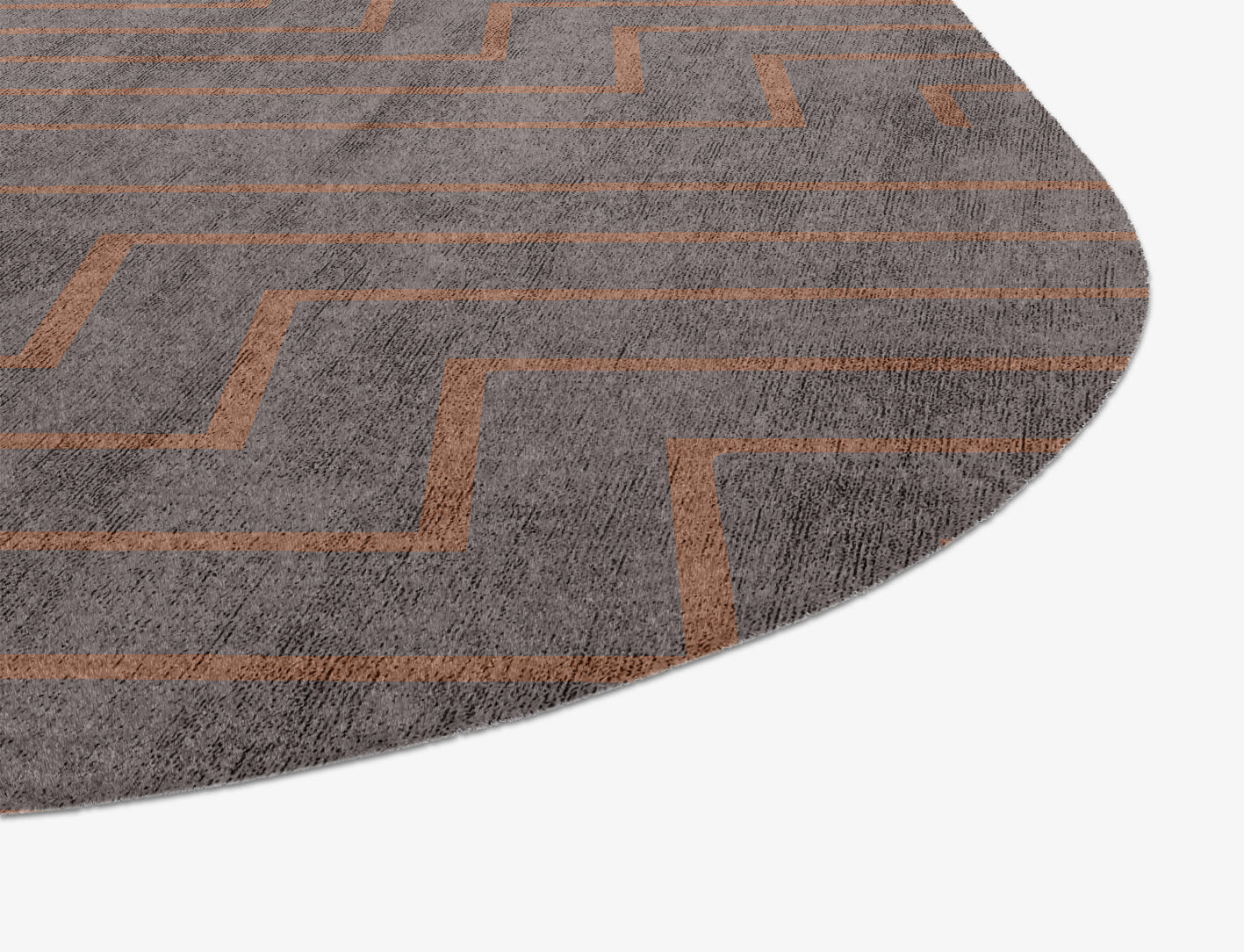 Lilt Minimalist Oblong Hand Knotted Bamboo Silk Custom Rug by Rug Artisan