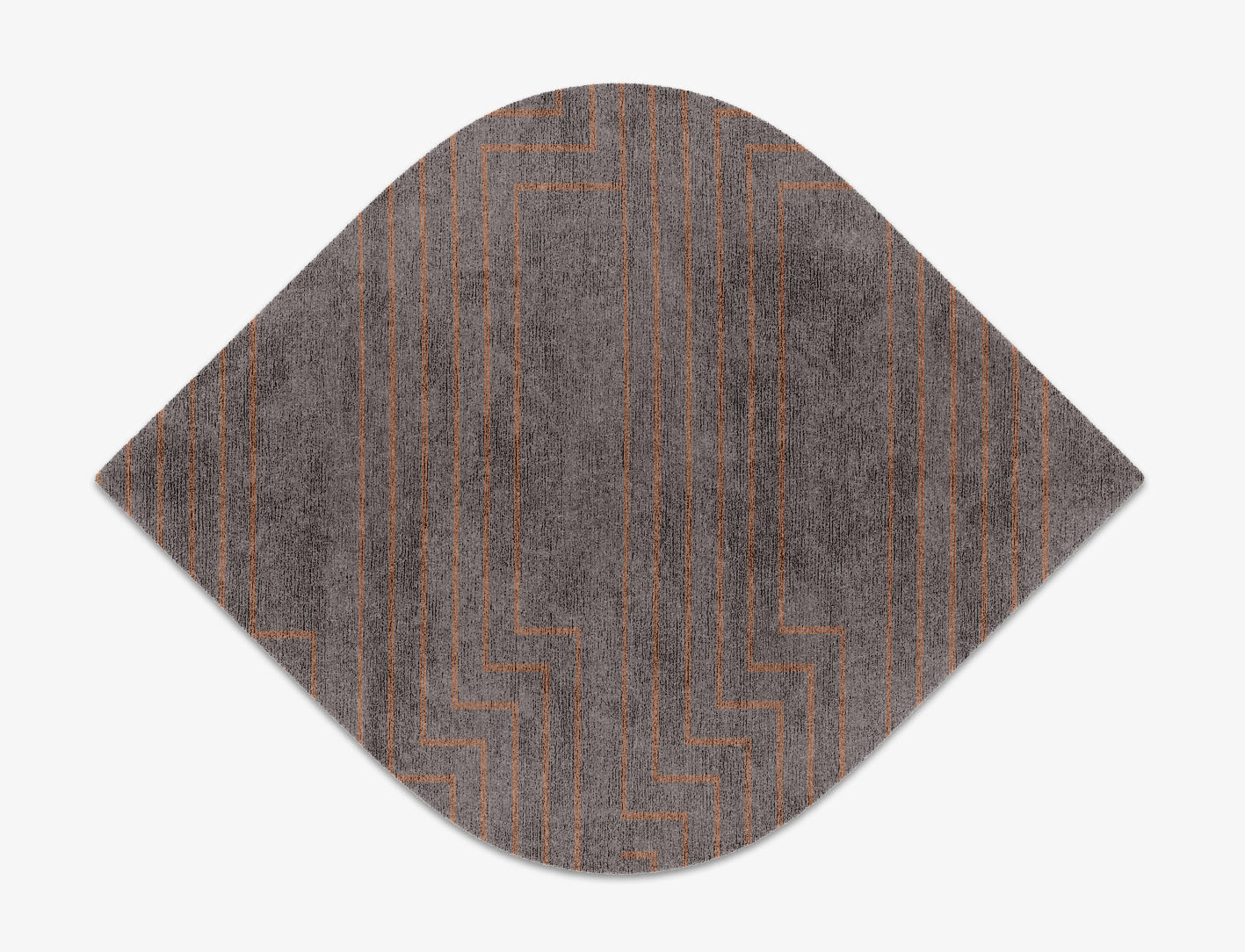 Lilt Minimalist Ogee Hand Knotted Bamboo Silk Custom Rug by Rug Artisan