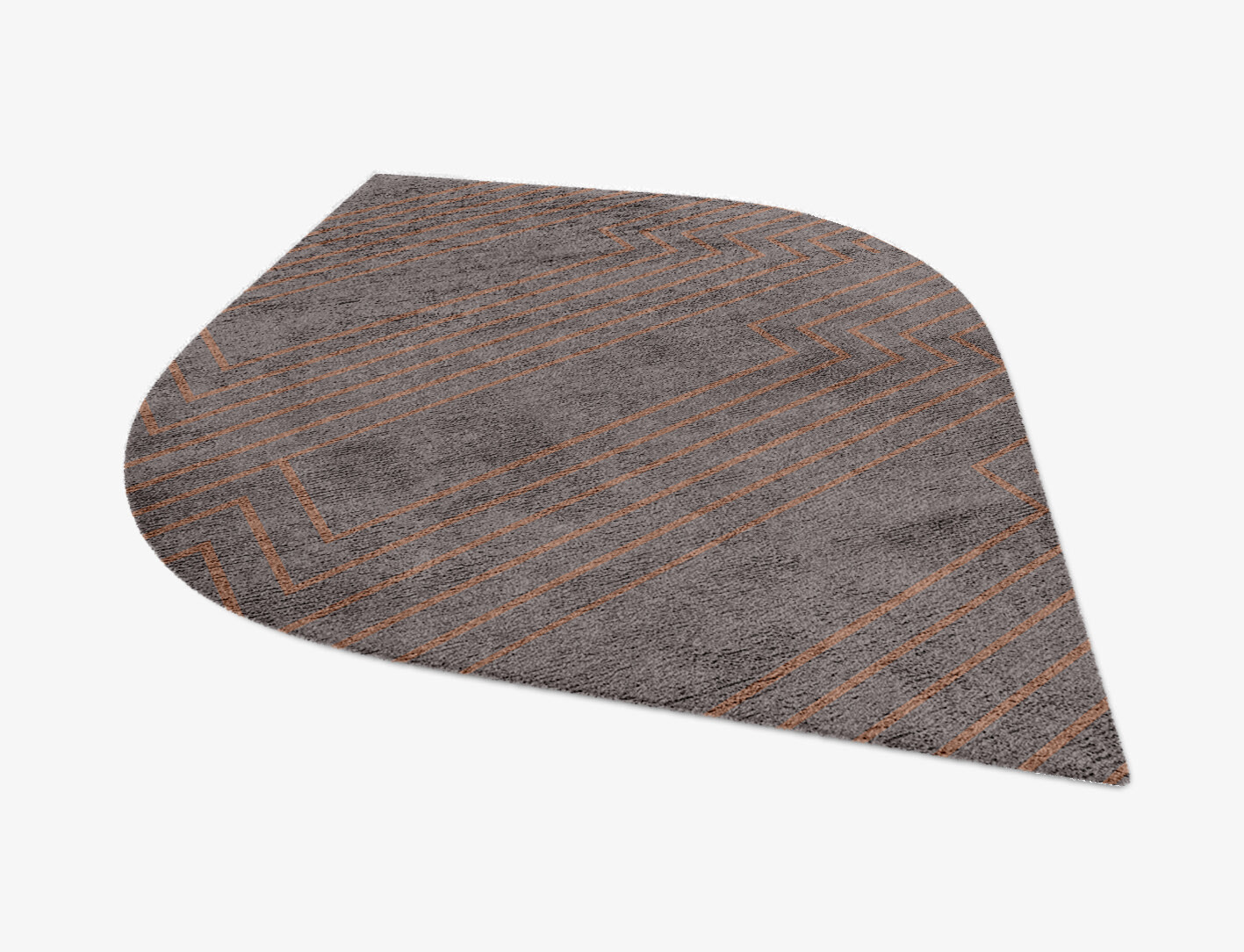 Lilt Minimalist Ogee Hand Knotted Bamboo Silk Custom Rug by Rug Artisan