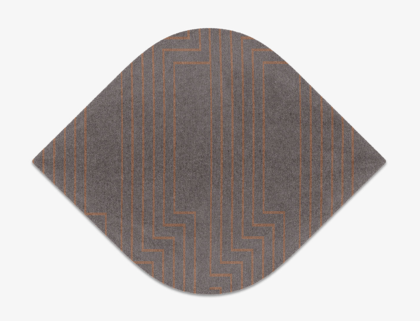 Lilt Minimalist Ogee Hand Knotted Tibetan Wool Custom Rug by Rug Artisan