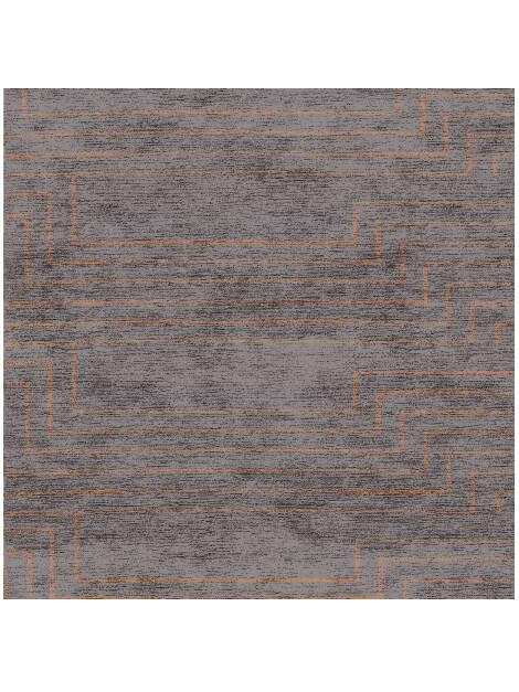 Lilt Minimalist Square Hand Knotted Bamboo Silk Custom Rug by Rug Artisan