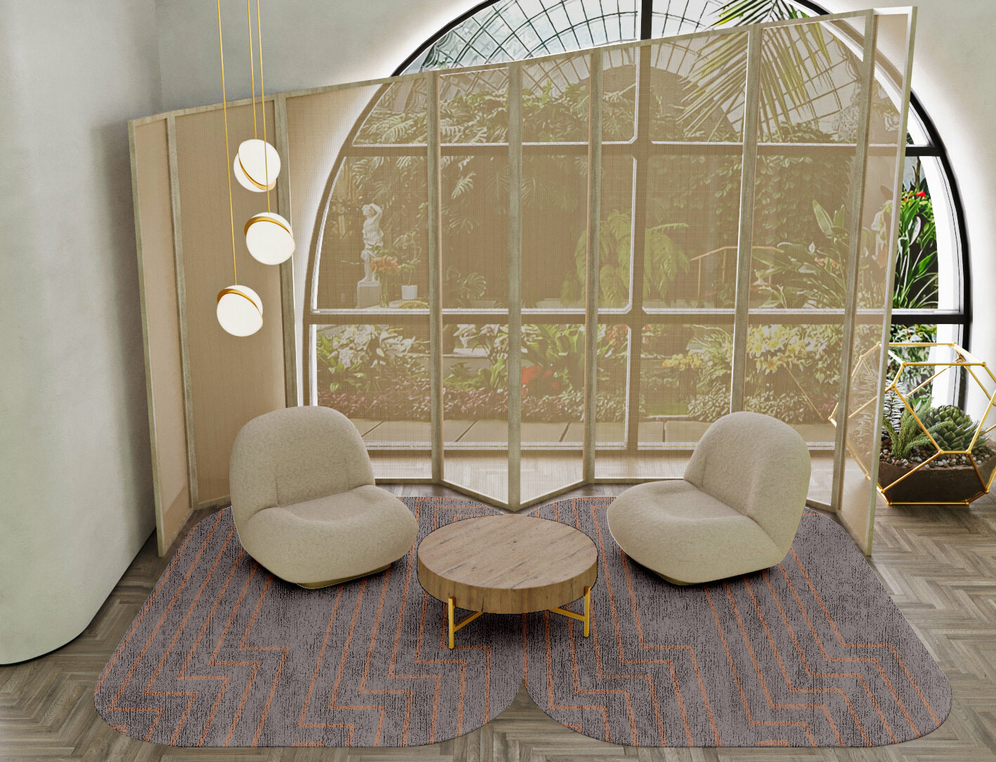 Lilt Minimalist Eight Hand Tufted Bamboo Silk Custom Rug by Rug Artisan
