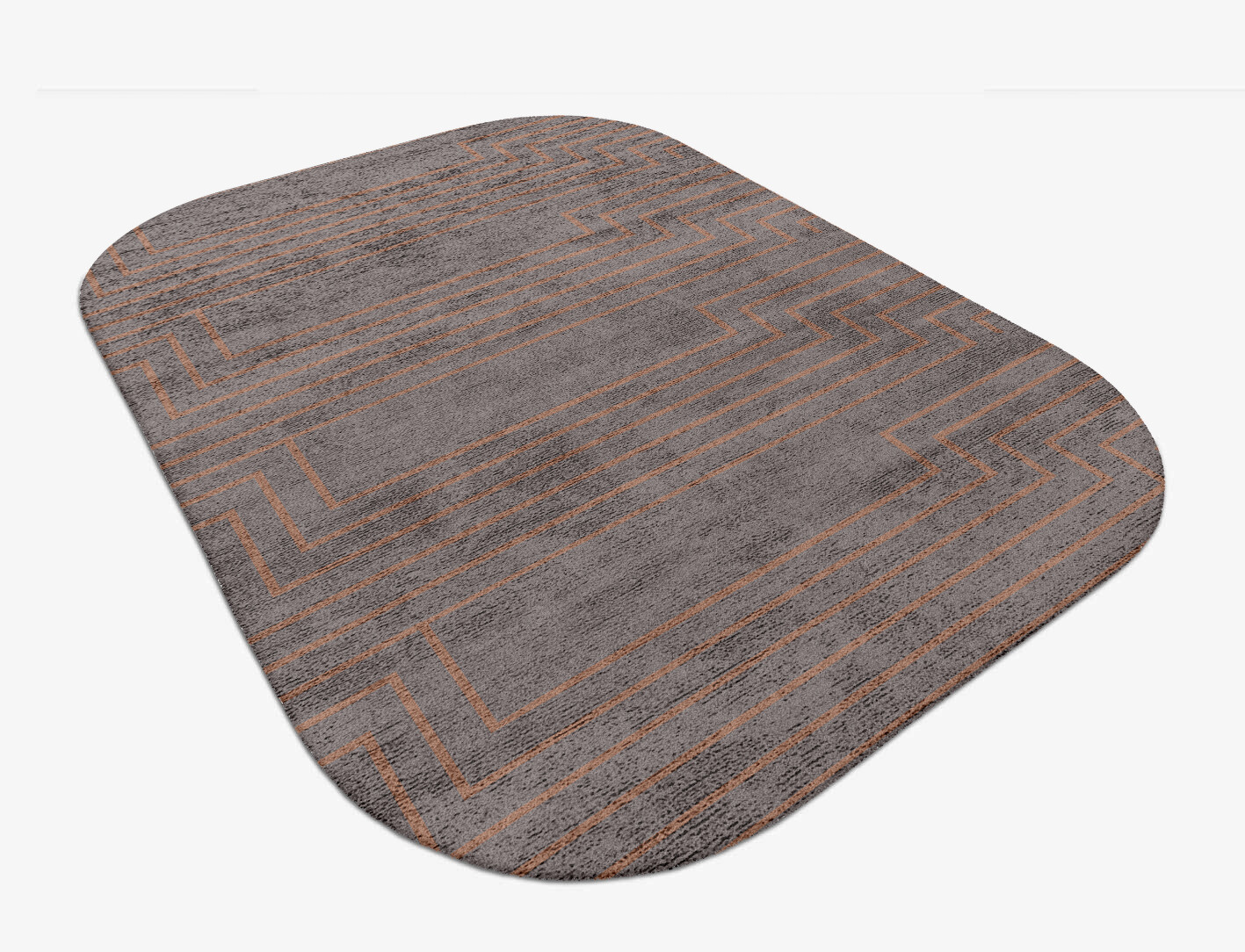 Lilt Minimalist Oblong Hand Tufted Bamboo Silk Custom Rug by Rug Artisan
