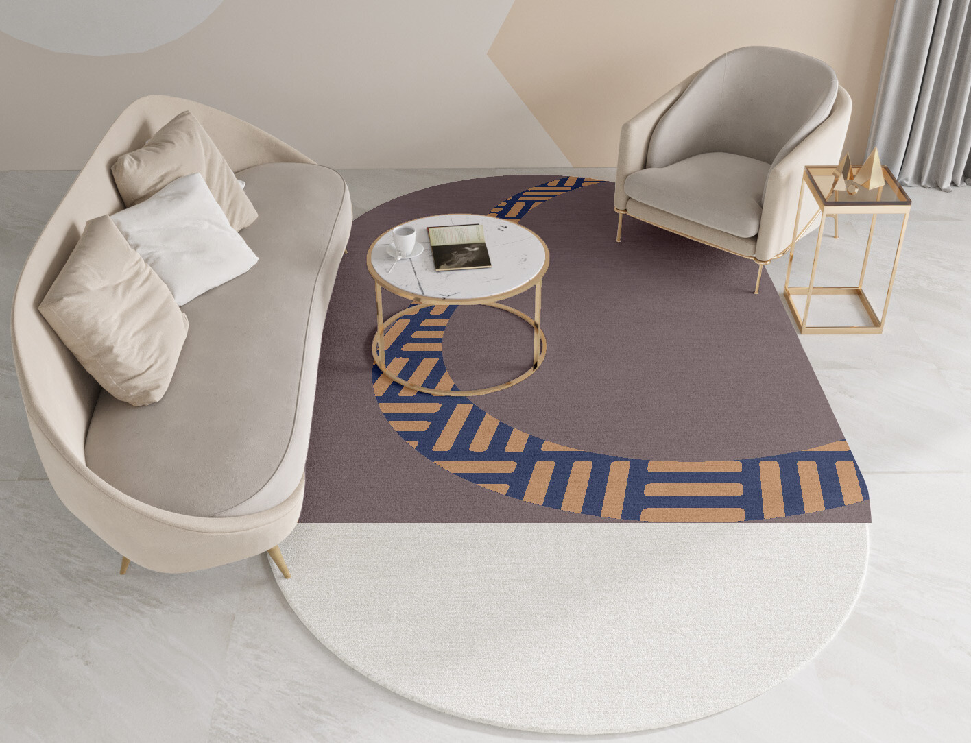 Limbus Geometric Capsule Hand Knotted Tibetan Wool Custom Rug by Rug Artisan