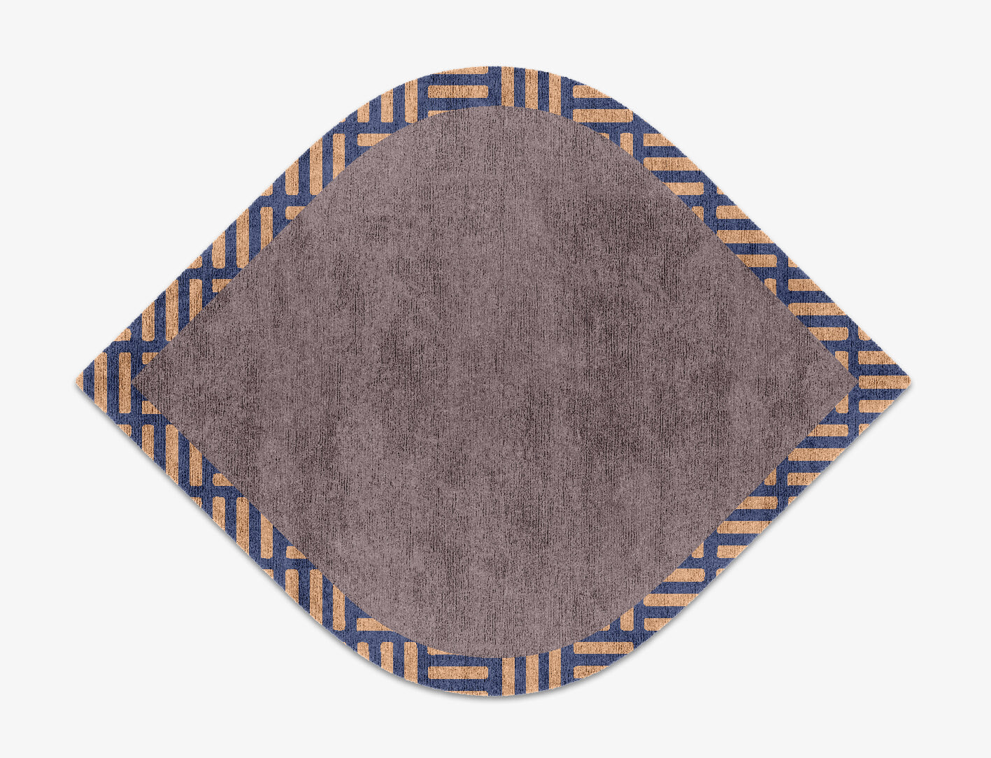 Limbus Geometric Ogee Hand Knotted Bamboo Silk Custom Rug by Rug Artisan