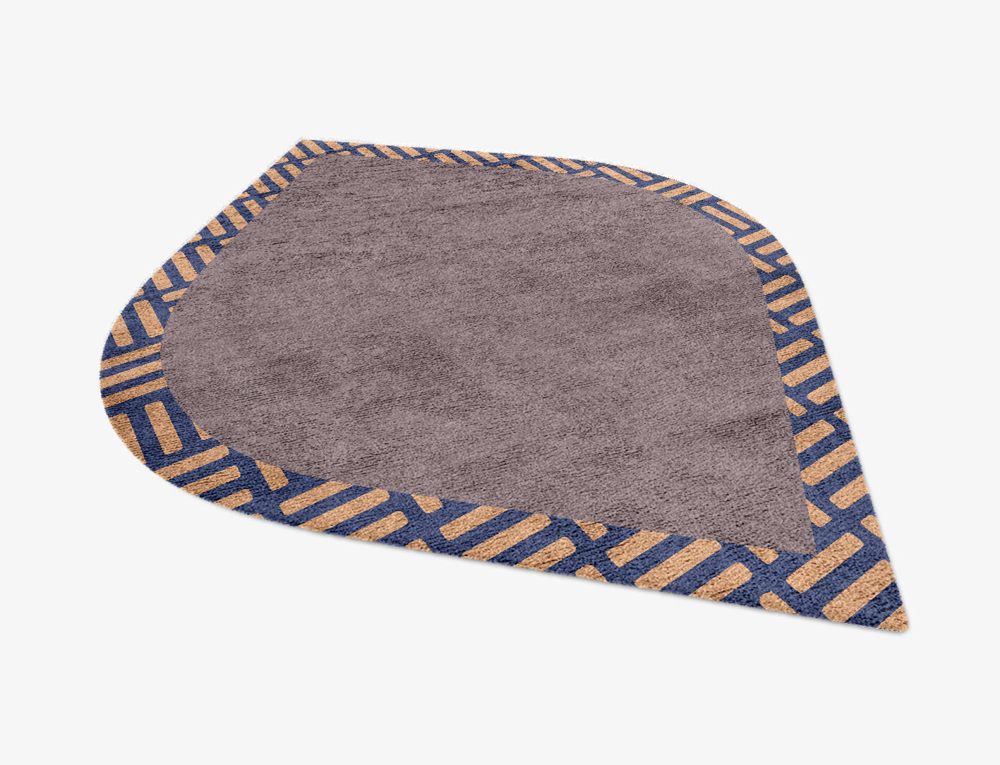 Limbus Geometric Ogee Hand Knotted Bamboo Silk Custom Rug by Rug Artisan